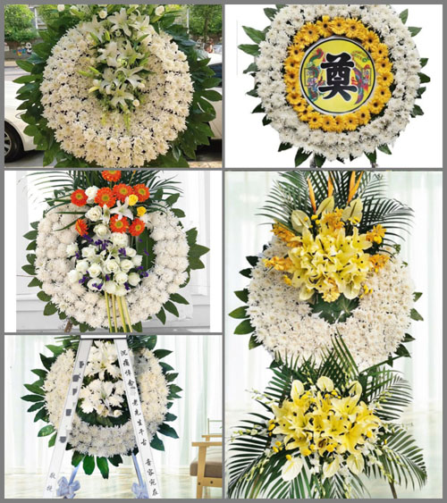 湖北黄石市阳新县浮屠镇进中村花圈速递
